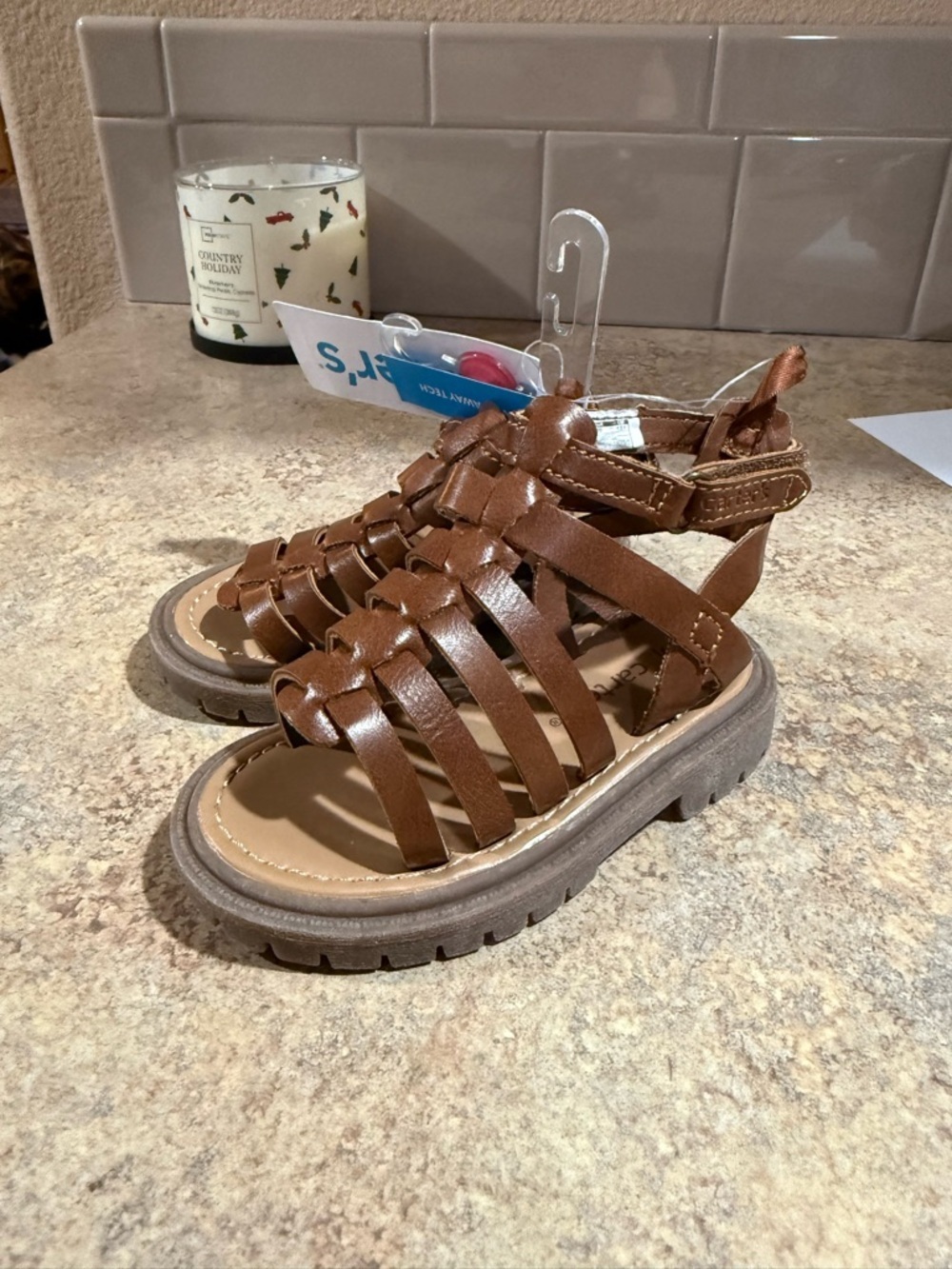 Toddler 5 Brown Strappy Gladiator Sandals -